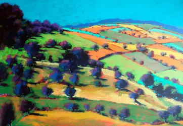 Barrowwake Looking Northwest (Detail #1), 2025 (acrilico su tavola)