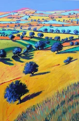 Valle del Cotswold, 2021 (acrilico su tavola)