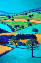 Valle del Cotswold, 2024 (acrilico su tavola)