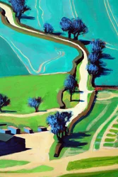 Strada di campagna estate