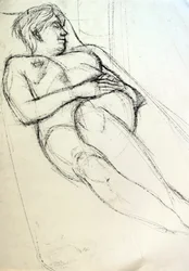 Disegno dal vero I, 2024 (conte su carta)