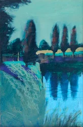Notturno, 2024 (acrilico su tavola)