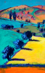 North Hill #3 (dettaglio), 2024 (acrilico su tavola)