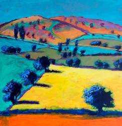 North Hill #4 (dettaglio), 2024 (acrilico su tavola)