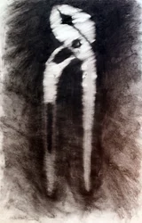 Idraulico, 2024 (carboncino compresso su carta)