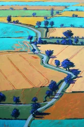 Vicolo rurale #4, 2022 (acrilico su tavola)