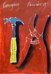 Tools From My Shed II, 2024 (acrilico su carta)