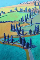 Toscana, 2021 (acrilico su tavola)