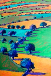 West Malvern #4 (dettaglio), 2024 (acrilico su tavola)