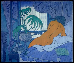 La stanza blu o nuda presso il ventaglio. Dipinto di Paul Ranson (1864-1909), 1891. Olio. 0,45 x 0,54 m. Collezione privata