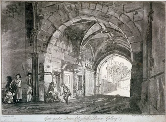 Porta sotto la Galleria dei Ritratti della Regina Elisabetta, Castello di Windsor, Berkshire, 1812