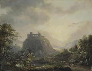 Paesaggio con castello