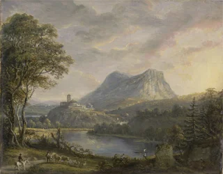 Paesaggio con lago