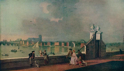 Vista dalla terrazza della Vecchia Somerset House, c1770