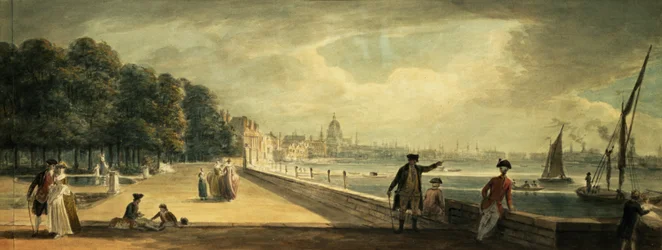 Vista della città dalla terrazza di Somerset House