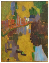 Il talismano, il fiume Aven a Pont-Aven (dipinto su legno)
