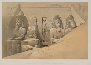 Egitto e Nubia, Volume II: Elevazione Frontale del Grande Tempio di Aboo Simbel, Nubia