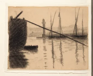 Saint-Tropez, il molo visto dal cantiere navale, 1892