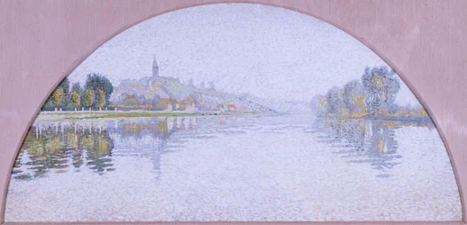 La Senna a Herblay (olio su seta)