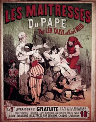 Manifesto per Le Maitresses del Papa di Leo Taxil e Karl Milo