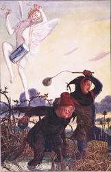 Guida mostro, seguiremo. Vorrei poter vedere Taboreri: Lo mette su, illustrazione da La Tempesta, 1908