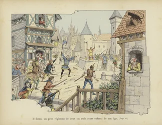 Formò un piccolo reggimento di due o trecento bambini della sua età