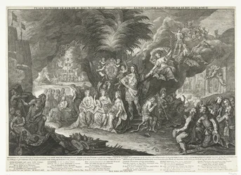 Allegoria su re Guglielmo III come portatore di pace in Europa, 1697