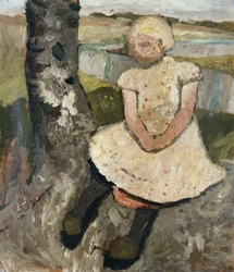 Bambino Seduto sotto un Albero