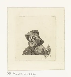 Vecchio con cappello da pescatore
