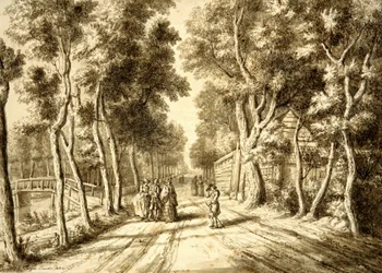 Bezuidenhoutseweg visto in direzione di Wassenaar, 1756