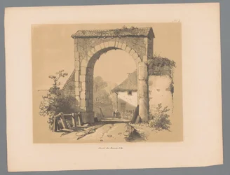Veduta di una porta della città