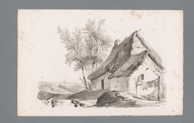 Paesaggio con strada di campagna e casa (Beginselen van landschappen, Principes de paysages)