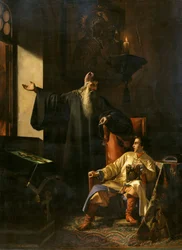 Ivan il Terribile e il prete Silvestro durante l