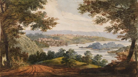 Washington e Georgetown dalla strada di Alexandria