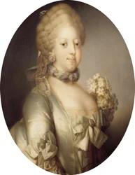 Ritratto di Carolina Matilde di Gran Bretagna 1751-1775, regina di Danimarca, ca 1767