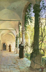 Nei chiostri del monastero di Santa Maria Gesù, a Taormina