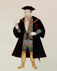 Ritratto a figura intera di Alfonso de Albuquerque (1453-1515), navigatore e conquistatore portoghese, soprannominato 