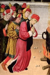 Un gruppo di fedeli convertiti, (dettaglio) dall