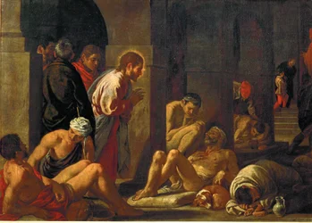 Gesù guarisce il paralitico (dipinto su tela)