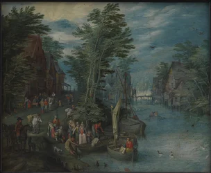 Villaggio su un fiume