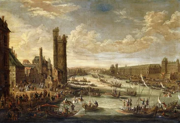Una vista di Parigi verso il Louvre e la Tour de Nesle, 1671-77