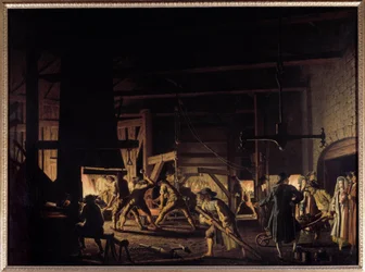 Una forgia nel XVIII secolo