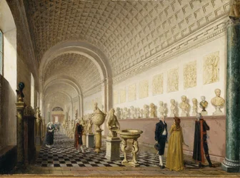 La galleria interna del Museo Reale al Palazzo Reale, Stoccolma, 1796