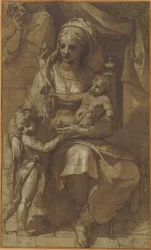 La Sacra Famiglia con il bambino Giovanni Battista