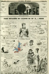 Pagina staccata di Mademoiselle X. Copertina in "L