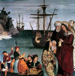 Maria Maddalena che sale su una nave, dall