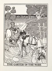 Il Carrettiere nel Fango, da Fontaine Fables, pub. 1905