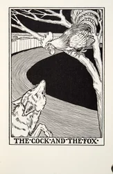 Il gallo e la volpe, dalle Favole di La Fontaine, pubblicato nel 1905