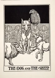 Il cane e la pecora, da Cento favole di Esopo, pub.1903