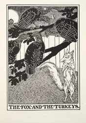 La volpe e i tacchini, da Fontaine Fables, pub. 1905
